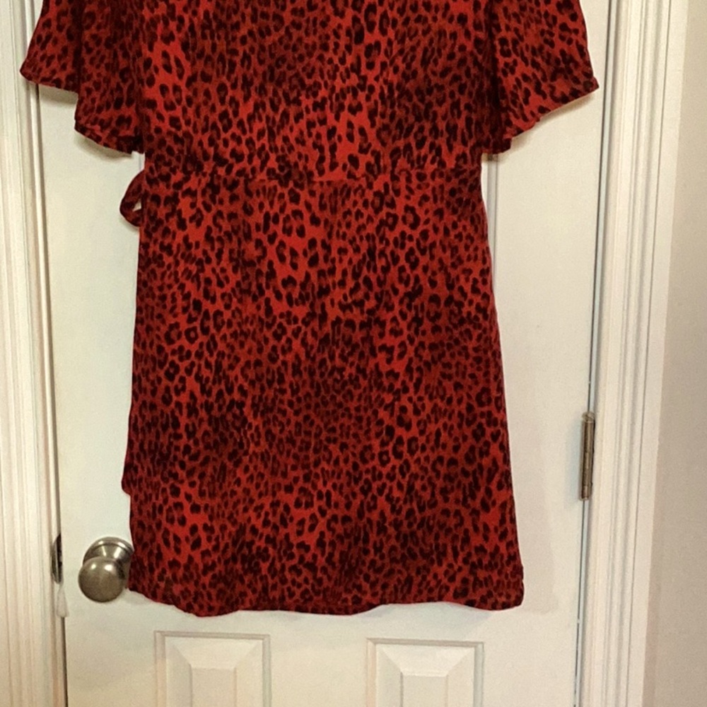 Sanctuary Animal Print Wrap Dress w/ Bell Sleeves - Picture 8 of 10